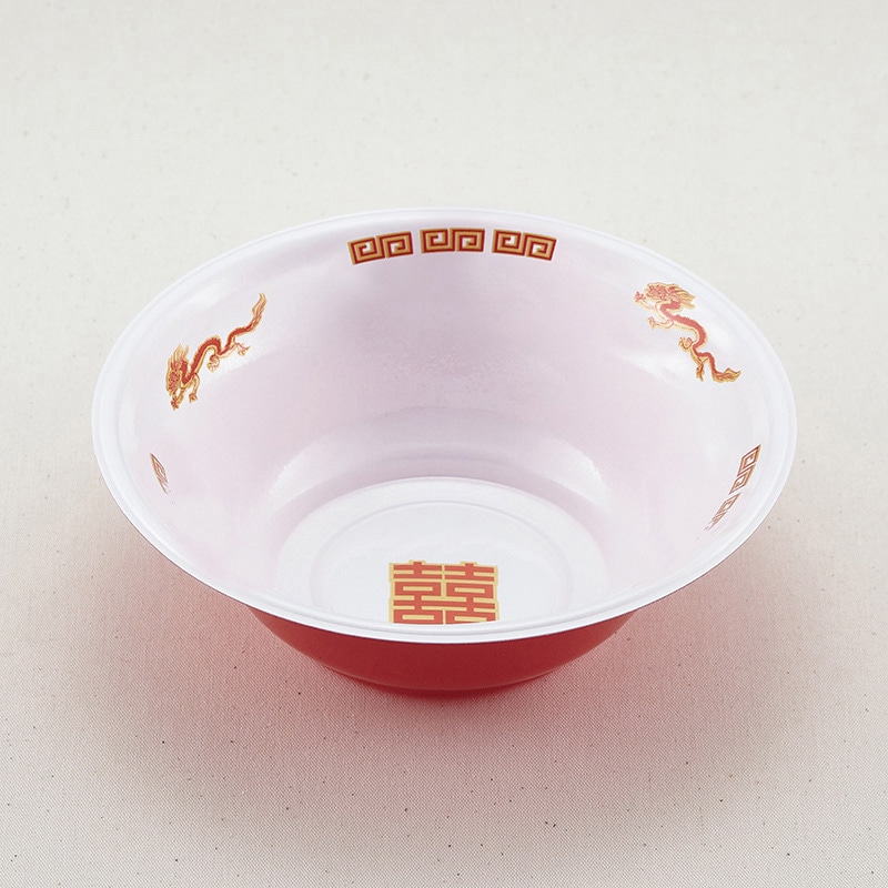 青葉紙業 麺容器 ラーメン 本体 中浅 中華外赤 221865 50個/袋（ご注文単位18袋）【直送品】