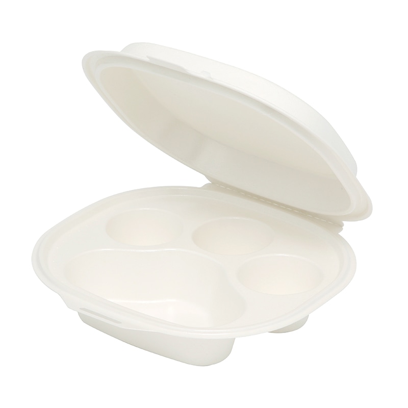 ケーピープラテック 食品容器 NUCOヌコ ホワイト 25枚/袋(ご注文単位8袋)【直送品】