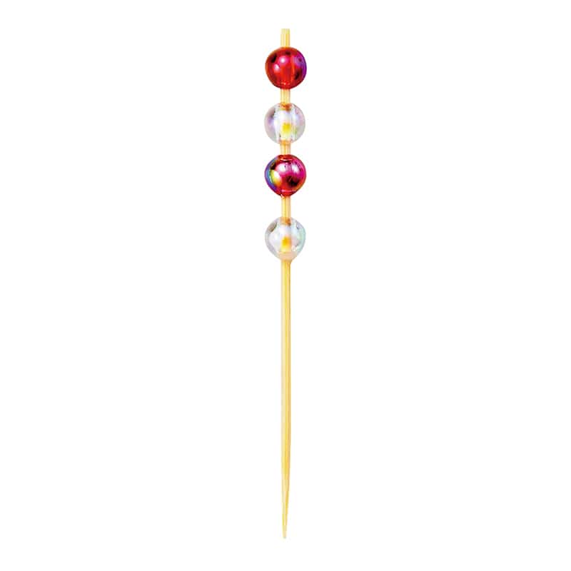 神堂 餅花ビーズピックス 9cm　50本/袋（ご注文単位1袋）【直送品】