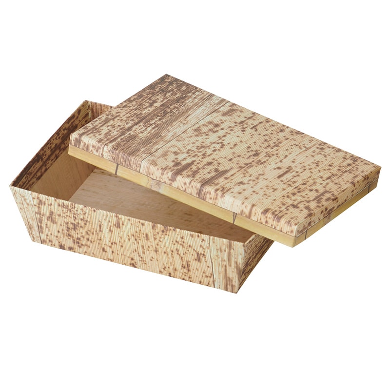 神堂 食品容器 KAMI BOX 長角S 04791 竹皮柄 1個(ご注文単位1個)【直送品】