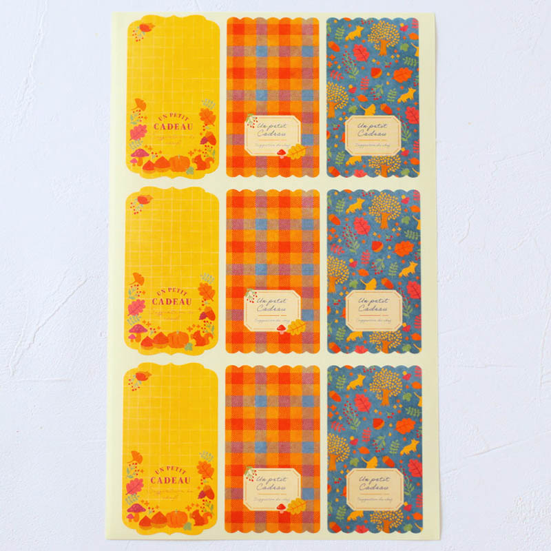 秋のヘッダーシール 3種アソート 9片 98384 10冊/束(ご注文単位1束)【直送品】
