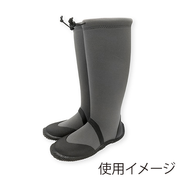 ジェイワークスプランニング ストレッチブーツ 3L グレー×ブラック JK-0777 1組（ご注文単位1組）【直送品】