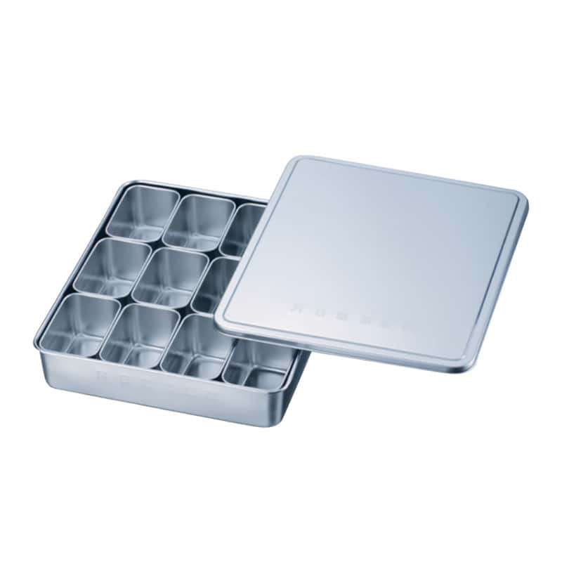 赤川器物製作所 18-8 日付入検食用容器 田型 12個入 1個（ご注文単位1個）【直送品】