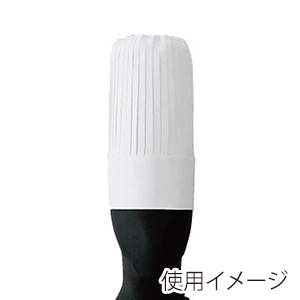 セブンユニフォーム 丸天コック帽30 プリーツ・メッシュ付 S57 晒 JW4609-0 1枚(ご注文単位1枚)【直送品】