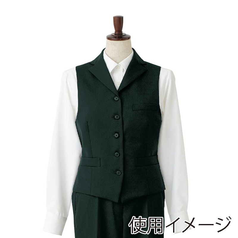 セブンユニフォーム ベスト　女性用 11号　ブラック CJ4320-9　1枚（ご注文単位1枚）【直送品】
