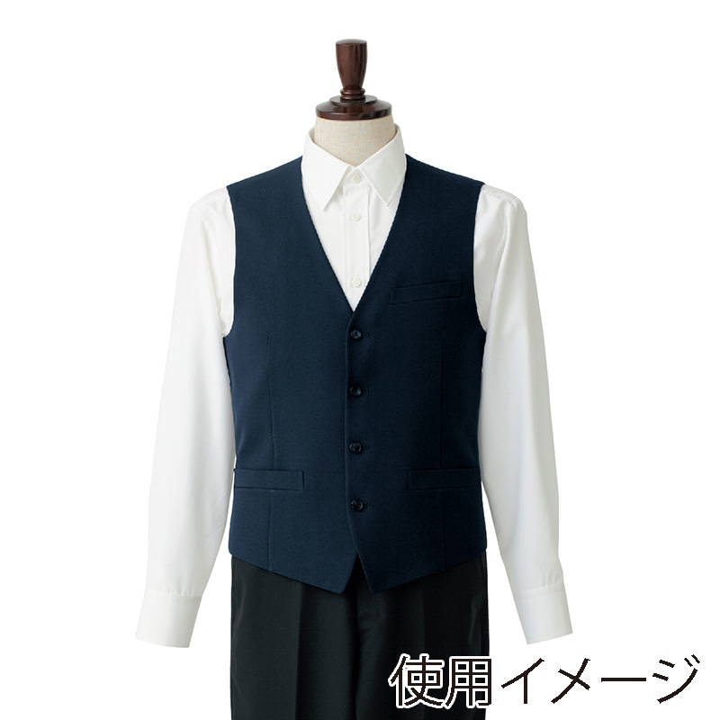セブンユニフォーム ベスト 男性用 M ネイビー CJ4323-1 1枚(ご注文単位1枚)【直送品】
