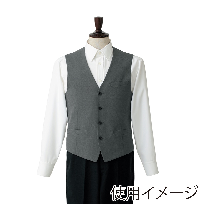 セブンユニフォーム ベスト 男性用 LL グレー CJ4323-8 1枚(ご注文単位1枚)【直送品】