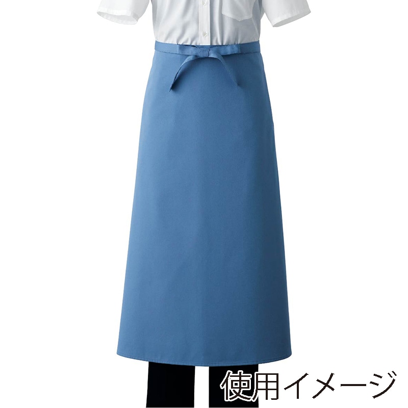 セブンユニフォーム ナノソムリエエプロン　男女兼用 フリーサイズ　サックス CT2376-1　1枚（ご注文単位1枚）【直送品】