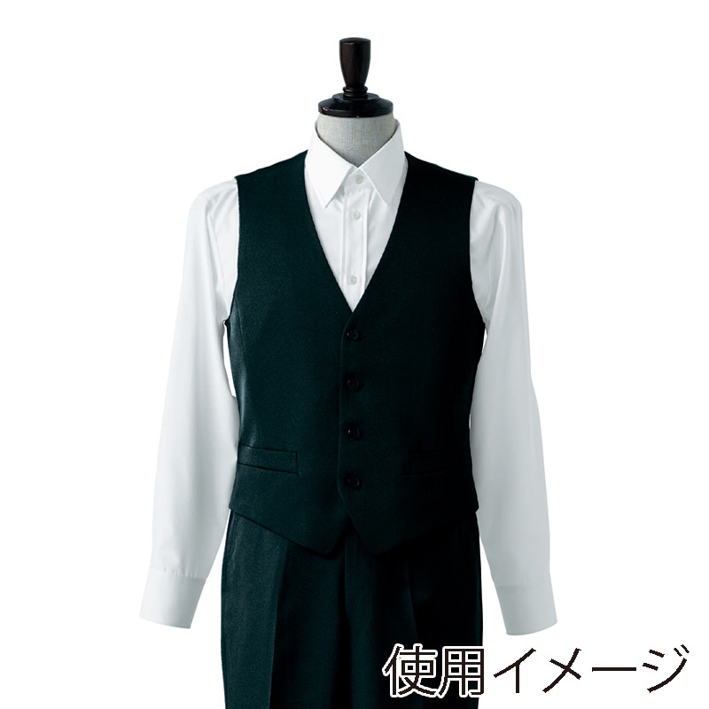 セブンユニフォーム ベスト　男性用 LL　ブラック CJ4332-9　1枚（ご注文単位1枚）【直送品】