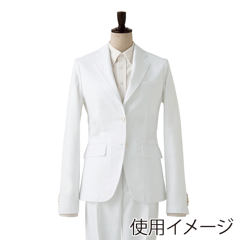 セブンユニフォーム ジャケット 女性用 7号 ホワイト DD2765-0 1枚(ご注文単位1枚)【直送品】