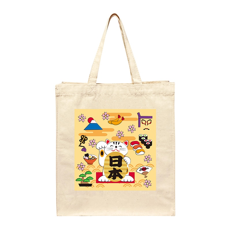 エスパック コットンバッグ 日本文化1 1枚(ご注文単位5枚)【直送品】