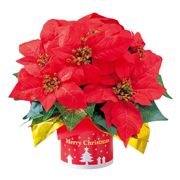 アルファ クリスマスポインセチアスタンド TE5-1327 1個(ご注文単位2個)【直送品】