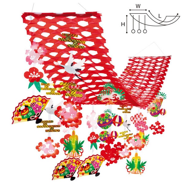 アルファ 華やか扇正月プリーツハンガー TA7-1124 1個(ご注文単位1個)【直送品】