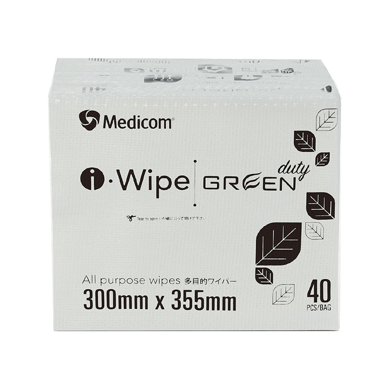 メディコムジャパン 多目的ワイパー i－Wipe GREEN Duty ホワイト GWR919004 40枚/箱（ご注文単位12箱）【直送品】
