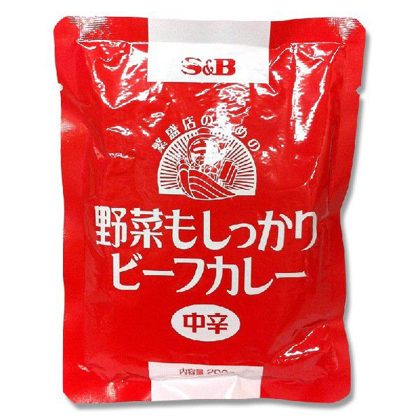 ヱスビー食品 国産野菜使用 野菜もしっかりビーフカレー 中辛 200g 常温 1個※軽(ご注文単位1個)※注文上限数12まで【直送品】