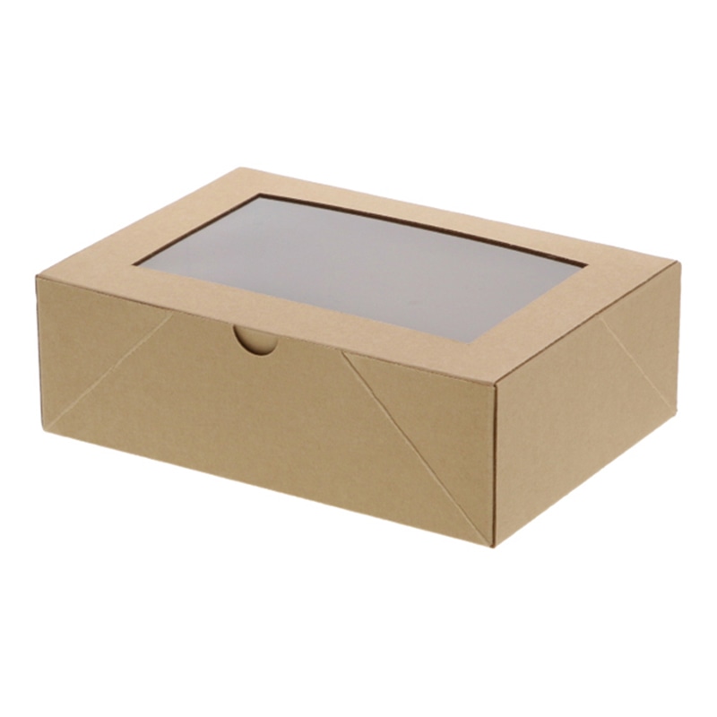 HEIKO 食品箱 NF(ノンフッ素)ネオクラフト 窓付BOX L 20枚/袋