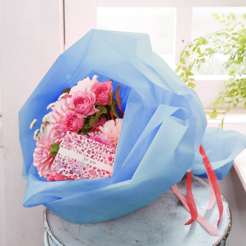HEIKO フラワーラッピングロール Fラップ 79 スカイブルー 幅65cm×20m巻 1本