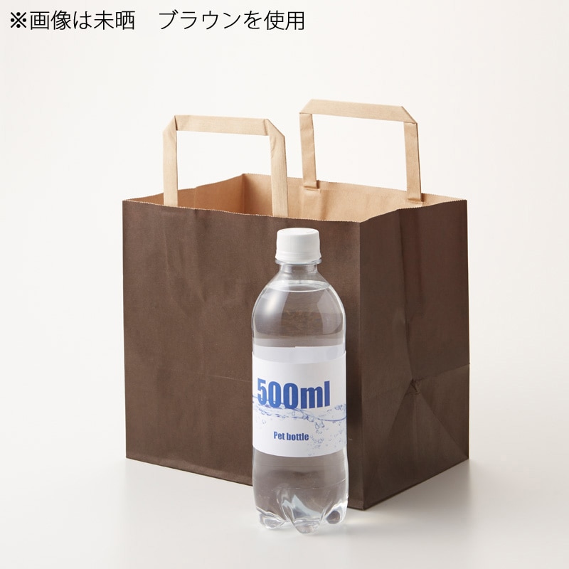 HEIKO 紙袋 Hフラットチャームバッグ 220-1(平手) 未晒ネイビー 無地 50枚/袋