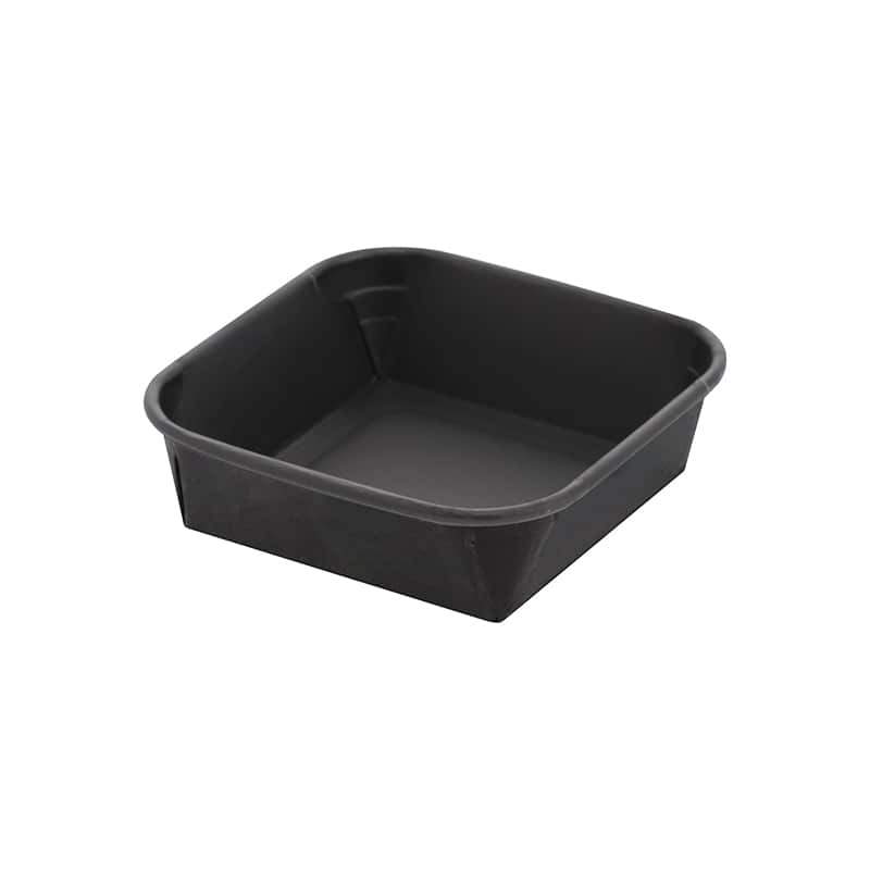 HEIKO 食品容器 ペーパーフードトレー 黒黒 12-12 本体 深型 50枚/袋