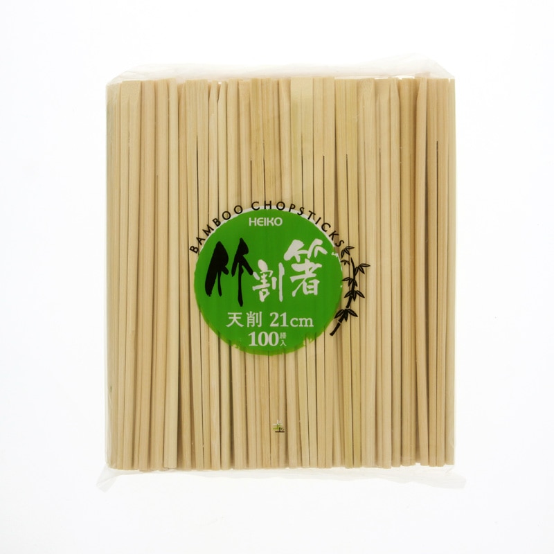 HEIKO 割箸 竹天削箸 21cm 裸 100膳/袋