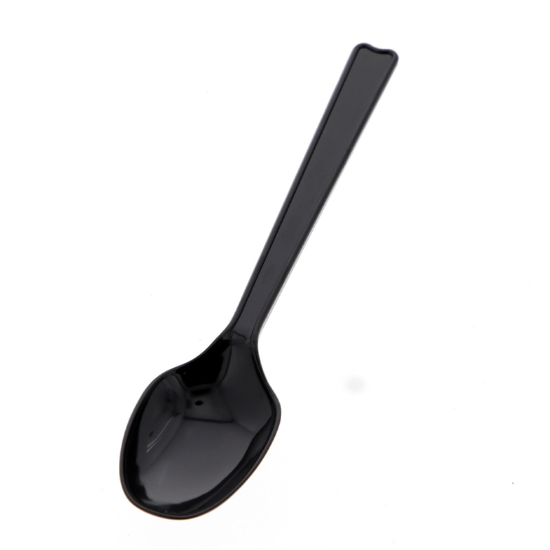HEIKO プラスチックスプーン 16cm 個包装 黒 100本/袋