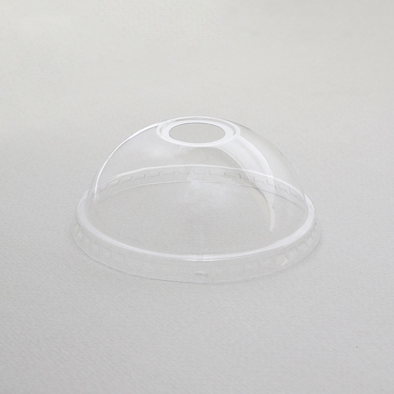 HEIKO 透明PPカップ ドーム蓋 口径95mm用 穴付 50個/袋