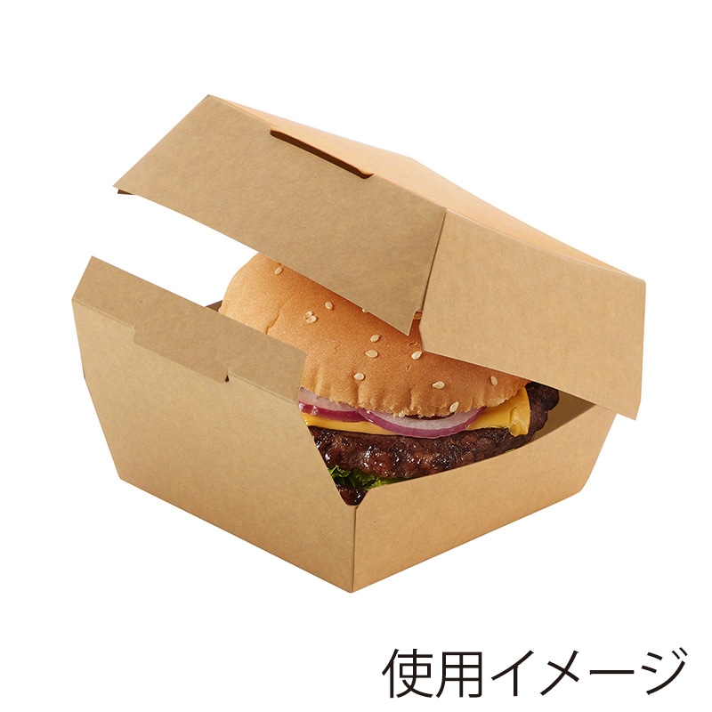 HEIKO 食品容器 クラフトフードパック バーガー S 50枚/袋