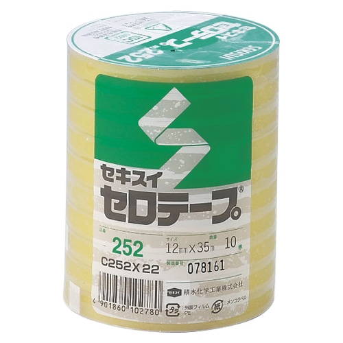 積水化学工業 セキスイ セロテープ No.252 12mm×35m巻 10巻/袋