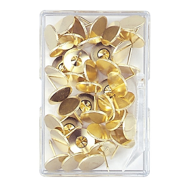 ミツヤ 二重画鋲 足長 ゴールド 40本入 NL-01 1個（ご注文単位20個）【直送品】