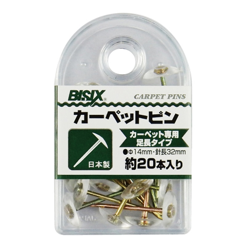 ミツヤ カーペットピン 透明 20本箱入 BX1-CU20-TM 1個(ご注文単位5個)【直送品】