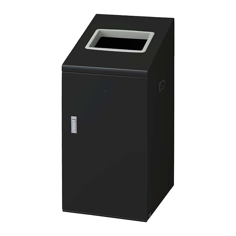 山崎産業 リサイクルボックス 屋内用 NTI-90 90L BK-1 角穴投入口 ブラック YW-507L-ID 1台（ご注文単位1台）【直送品】