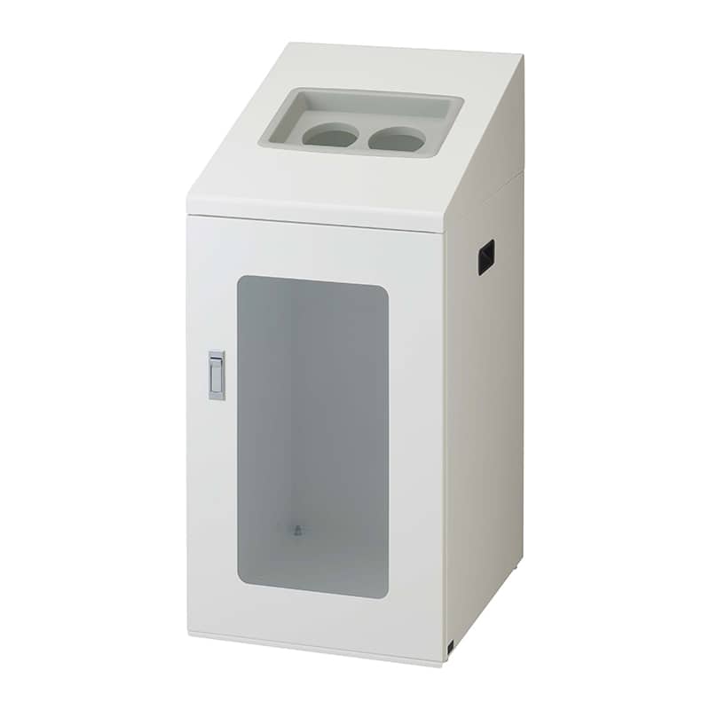 山崎産業 リサイクルボックス 屋内用 NTIS-90 120L W-2 丸穴投入口 ホワイト YW-514L-ID 1台（ご注文単位1台）【直送品】