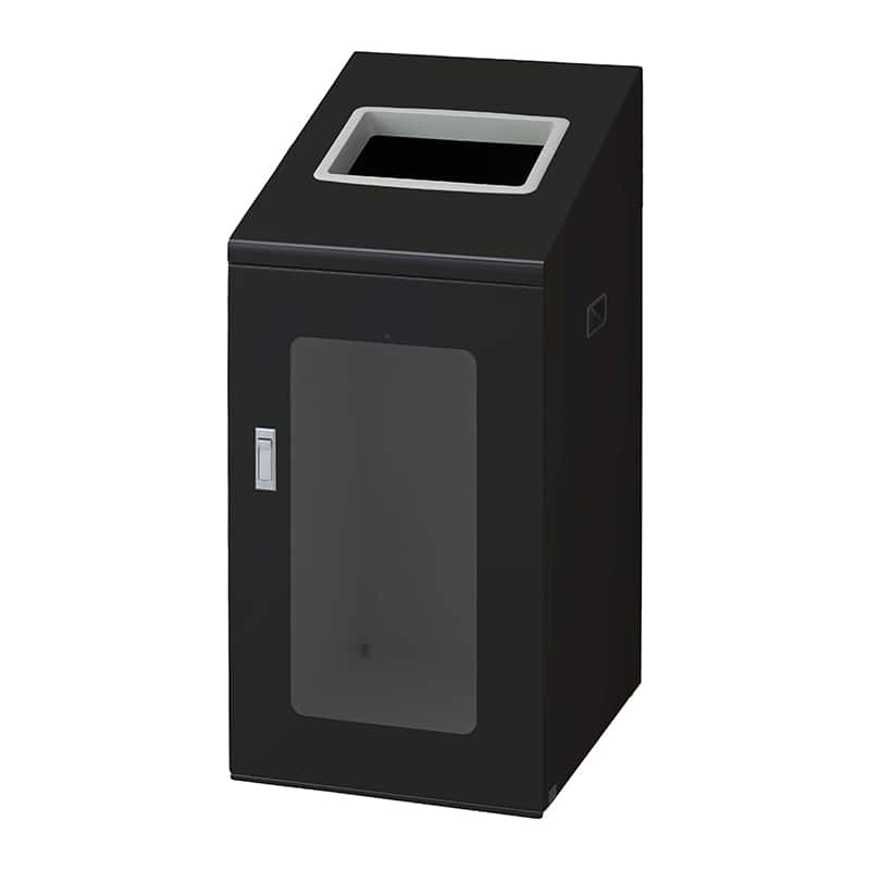 山崎産業 リサイクルボックス 屋内用 NTIS-90 120L BK-1 角穴投入口 ブラック YW-515L-ID 1台（ご注文単位1台）【直送品】
