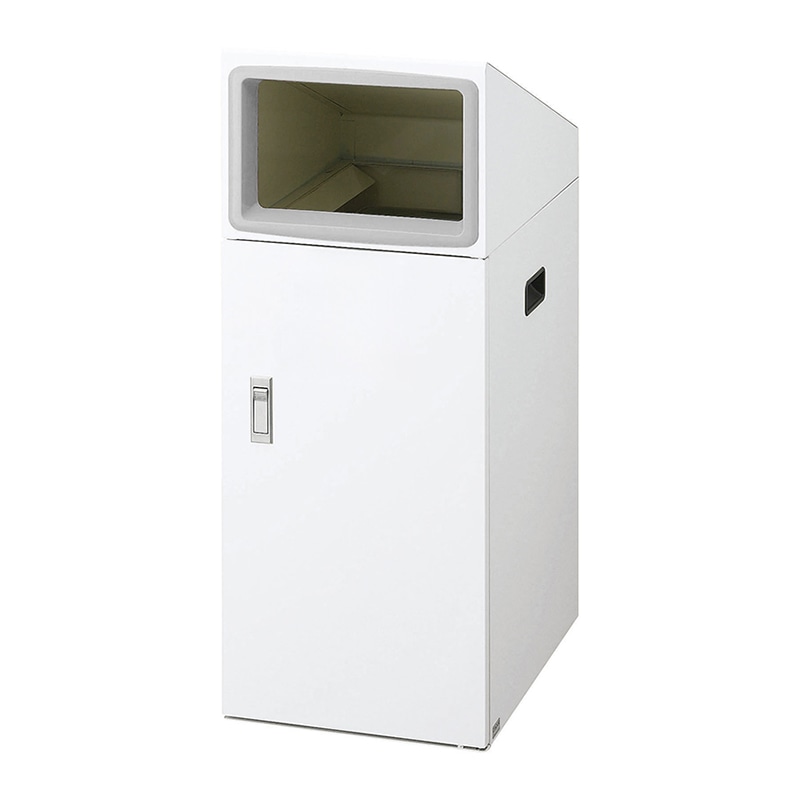 山崎産業 リサイクルボックス 50L NTO-50 角穴 W-1 ホワイト YW-517L-ID 1台（ご注文単位1台）【直送品】