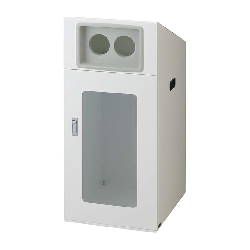 山崎産業 リサイクルボックス 屋外用 NTOS-90 120L W-2 丸穴投入口 ホワイト YW-530L-ID 1台（ご注文単位1台）【直送品】