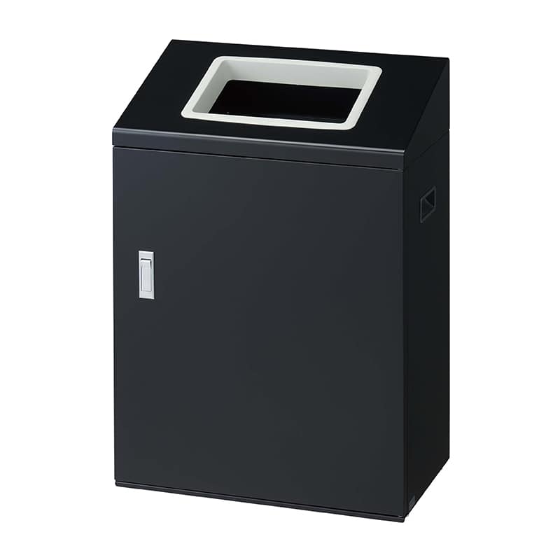 山崎産業 リサイクルボックス 屋内用 NYI-50 50L BK-1 角穴投入口 ブラック YW-535L-ID 1台（ご注文単位1台）【直送品】