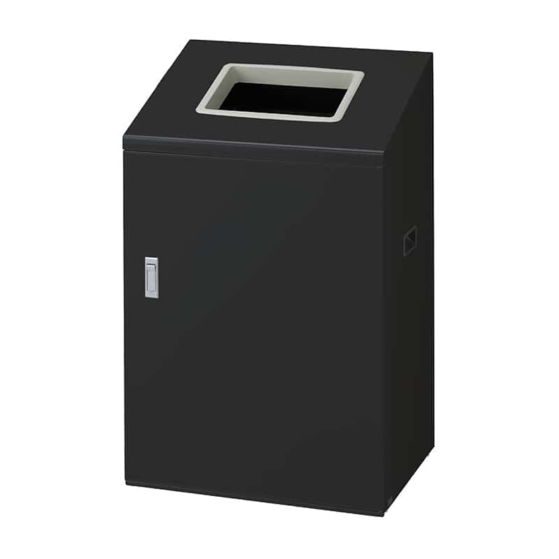 山崎産業 リサイクルボックス 屋内用 NYI-90 90L BK-1 角穴投入口 ブラック YW-539L-ID 1台（ご注文単位1台）【直送品】