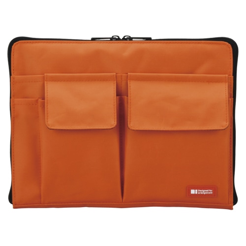 A-7553-4 バッグインバッグ A5 橙 1個 (ご注文単位1個)【直送品】