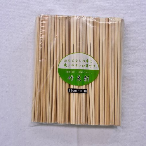 まるわ 竹天削箸 裸 21cm 100膳入 はっぱ柄 W-359 1個(ご注文単位30個)【直送品】