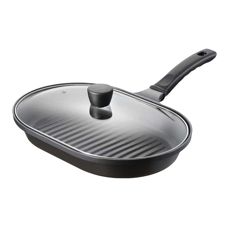 和平フレイズ ランチーニ IH対応 ガラス蓋付オーバルパン 22×32cm RB-1768 1個（ご注文単位1個）【直送品】