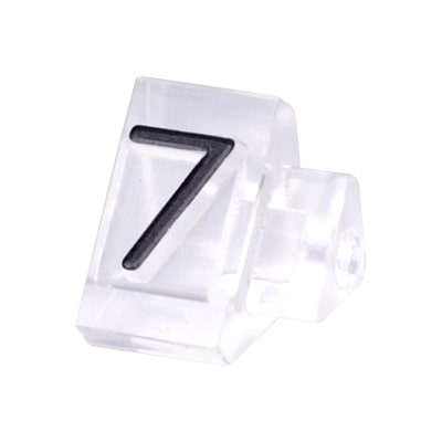 友屋 ニュープライスキューブ 補充用単品 S用 透明／黒文字 「7」 20粒 07107CL7 1袋（ご注文単位2袋）【直送品】