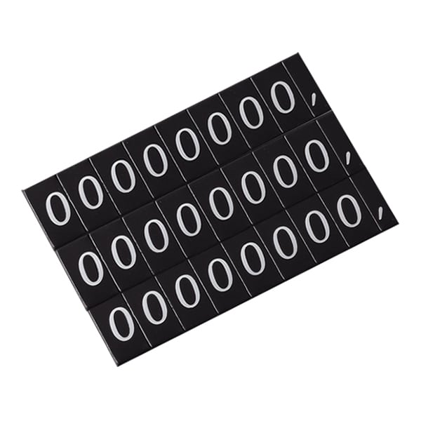 友屋 マグネット数字シート 小 「0」のみ 黒シルバー文字 49923SLV 1個(ご注文単位5個)【直送品】