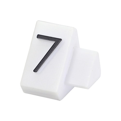 友屋 ニュープライスキューブ 補充用単品 M用 白/黒文字 「7」 20粒 07106BK7 1袋(ご注文単位2袋)【直送品】
