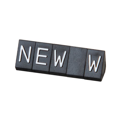 友屋 ニュープライスキューブ 補充用単品 M用 黒/白文字 NEW 5セット 07106WHN 1パック(ご注文単位2パック)【直送品】