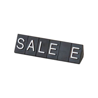 友屋 ニュープライスキューブ 補充用単品 S用 黒/白文字 SALE 5セット 07107WHS 1パック(ご注文単位2パック)【直送品】
