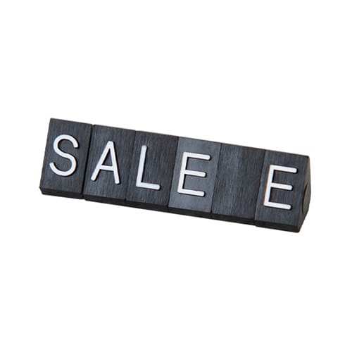 友屋 ニュープライスキューブ 補充用単品 M用 黒/白文字 SALE 5セット 07106WHS 1パック(ご注文単位2パック)【直送品】