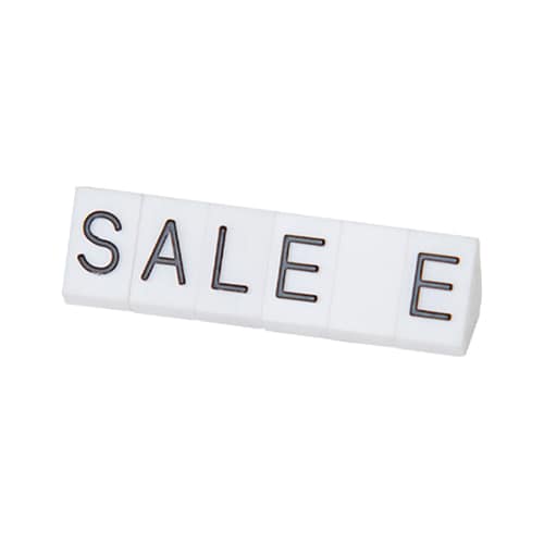 友屋 ニュープライスキューブ 補充用単品 M用 白/黒文字 SALE 5セット 07106BKS 1パック(ご注文単位2パック)【直送品】