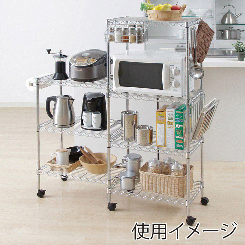 アイリスオーヤマ メタルラック ミニ パーツ ポール 80cm MM-800P 1個(ご注文単位1個)【直送品】