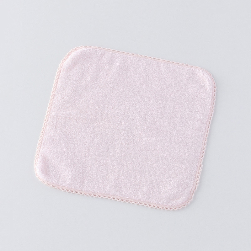 UCHINO ふわふわカラー タオルハンカチ ピンク 8806V090P1 1枚（ご注文単位10枚）【直送品】