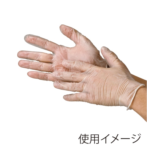 川西工業 ビニール極薄手袋　粉なし Mサイズ　100枚 2026　クリア 1箱（ご注文単位20箱）【直送品】